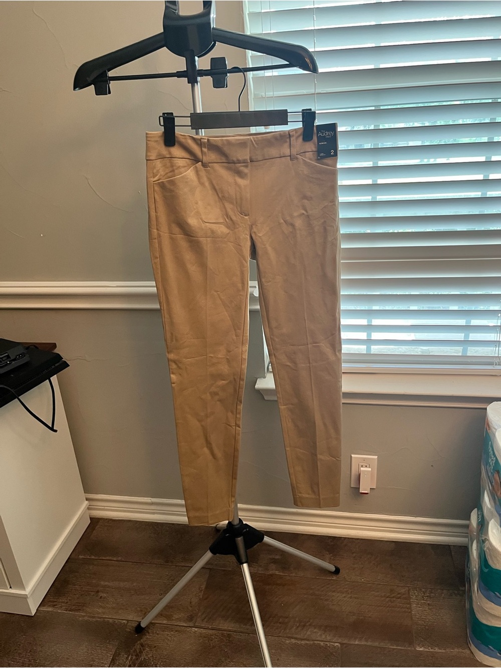 New York & Company Tan Straight Leg Pants